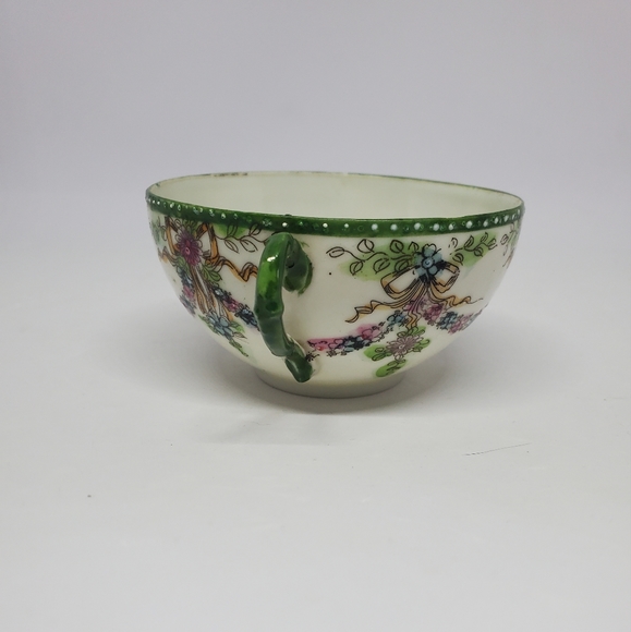 Handpainted Floral Moriage Porcelain Tea Cup 1940's Vintage Pre-Owned - Picture 2 of 13
